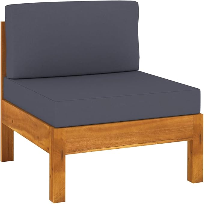 3-Seater Patio Sofa with Dark Gray Cushions,Patio Lounge Set,Outdoor Patio Furniture,Outdoor Chat Conversation Set,for Patio,Backyard,Garden,Outdoor,Acacia Wood