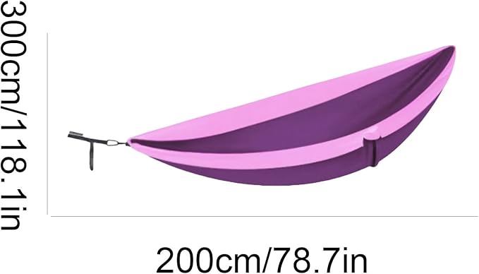 Portable Polyester Hammock Outdoor Travel Camping Multifunctional Strong Stable Wide Portable Tree Hanging Hammock Comfortable(Khaki)