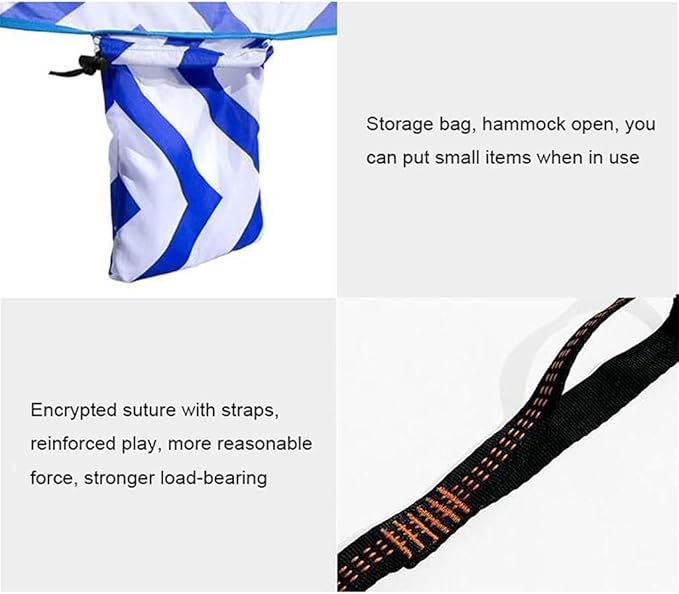 Portable Hammock Outdoor Swing Print Hammocks Backpacking & Camping Equipment Hammock That Holds 500lbs for Backpacking Beach (Color : White Transparent Brown)