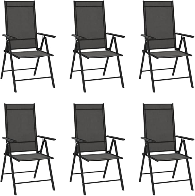 7 Piece Patio Dining Set, Outdoor Sofa Sets Outdoor Lounge Sets Front Porch Furniture Patio Conversation Set for Exhibition Piazza Negotiation Area Garden Black Aluminum