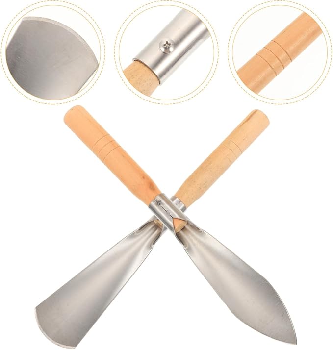 BESPORTBLE 2Pcs Garden Hand Trowels Heavy Duty Transplanter Trowel Set 12In Stainless Steel Flower Planting Tools for Soil Digging Cultivating Weeding