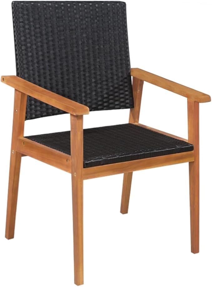 5 Piece Patio Dining Set, Outdoor Sofa Sets Patio Conversation Set Outdoor Lounge Sets Front Porch Furniture for Garden Piazza Exhibition Negotiation Area Poly Rattan Black and Brown