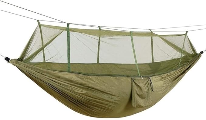 Camping Hammock Bed 1-2 Person Portable Outdoor Camping Hammock Parachute Fabric Hanging Bed Hunting Sleeping Swing Hamac Hammock Swing (Color : Camouflage)