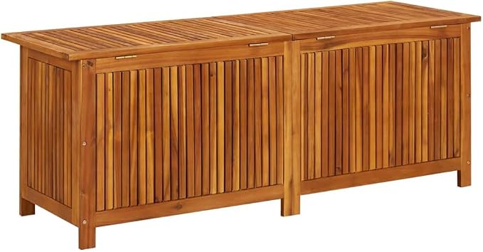 Gardening Supplies patio storage box Deck boxes Patio Storage Box 59.1"x19.7"x22.8" Solid Acacia Wood