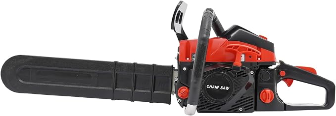 18inch Gas Chainsaw, 2.95HP 58CC 2-Stroke Gasoline Chainsaw, Air Cooled Pull Start Top Handle Gas Powered Chain Saw Petrol Chainsaws with Automatic Chain Lubrication for Trees, Wood Cutting