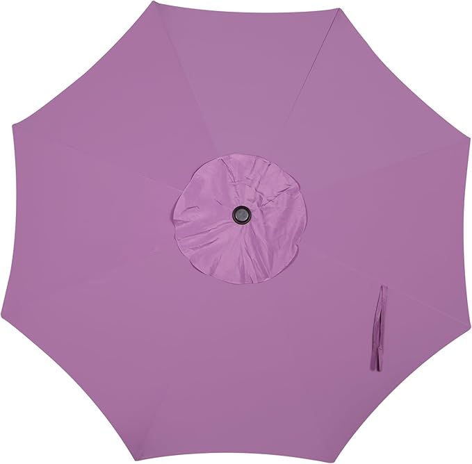 Blissun 9' Outdoor Patio Umbrella, Outdoor Table Umbrella, Yard Umbrella, Market Umbrella with 8 Sturdy Ribs, Push Button Tilt and Crank