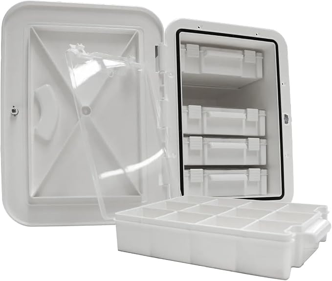 Oceansouth Hatch Tackle Tray Storage Box (with 5 Tackle Boxes)