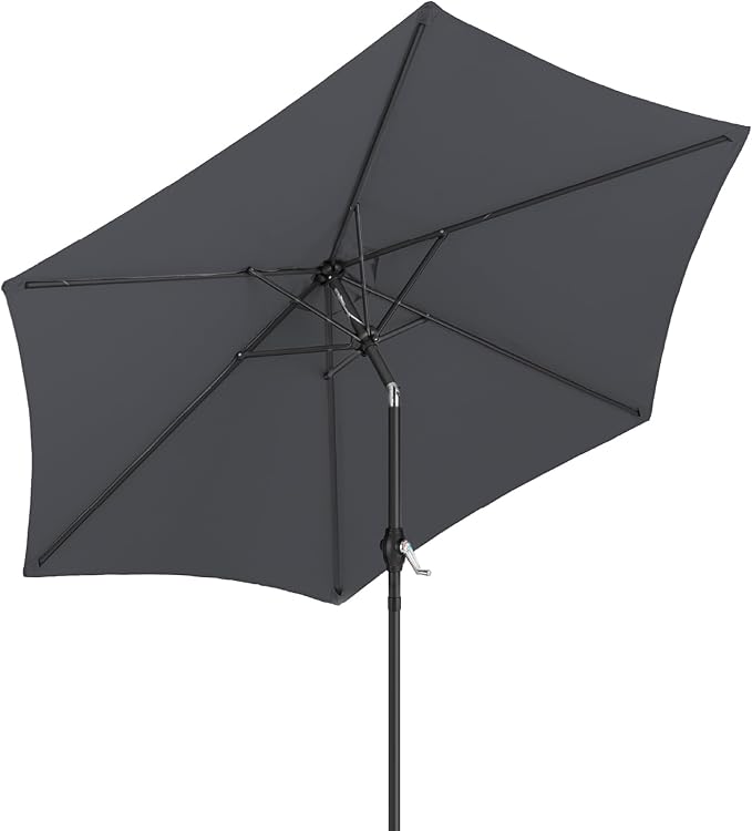 Bonnlo Patio Umbrella with Easy Push Button Tilt Outdoor Patio Umbrella Backyard Market Table Umbrella