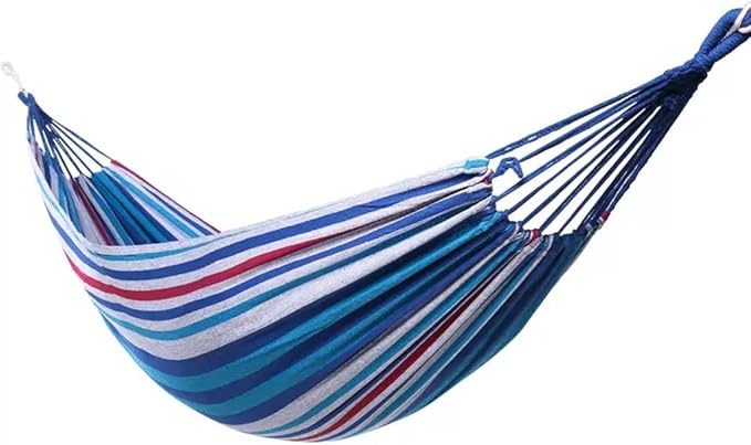 Outdoor Hammock Anti-Rollover Travel Camping Portable Hammock Hanging Chair Outdoor Portable Camping Travel Equipment (Color : Blue, Size : 200 * 100cm)