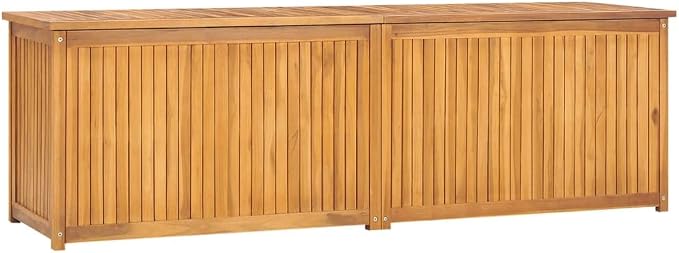 Solid Wood Outdoor Storage Bench,Solid Teak Wood Garden Deck Box Patio Storage Box with Liftable Top Outdoor Wooden Storage Container for Patio,Backyard,Poolside, 68.9"x19.7"x21.7"