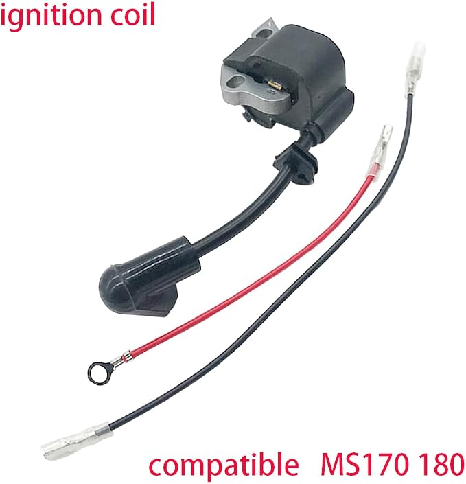 MS170 180 ignition coil flywheel, insulation pad high-voltage cap, suitable for 017 018 MS170 MS180 chainsaw, part number 1130-400-1201 GFJZN (Ignition coil set)