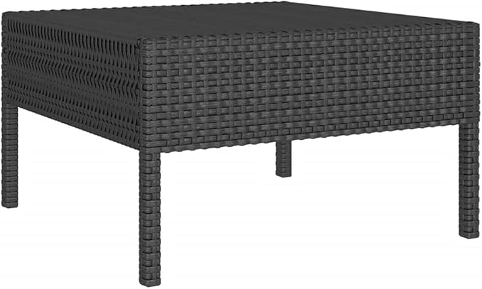 Patio Lounge Set with Cushions,Patio Furniture Sets,Patio Conversation Sets,Outdoor Furniture Sets,for Garden,Backyard,Outdoor,12 Piece Poly Rattan Black