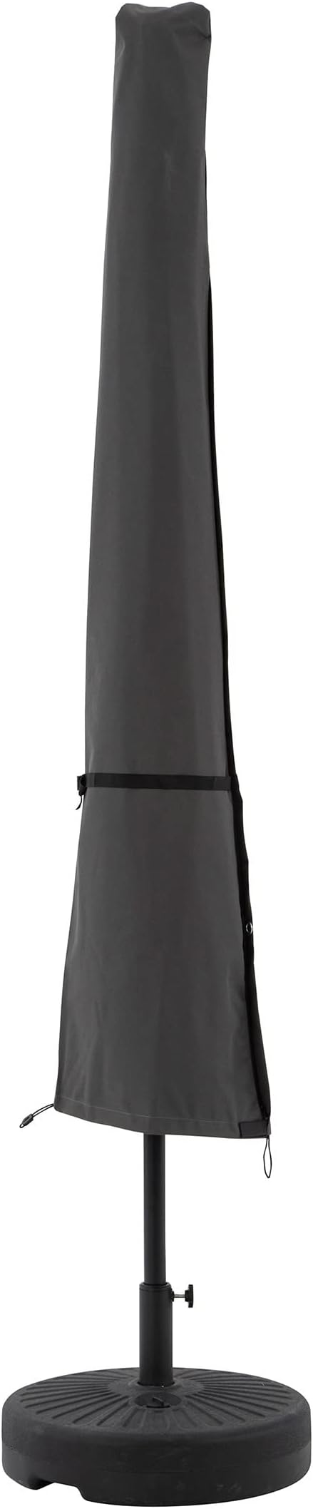 Patio Umbrella Cover – Heavy-Duty Waterproof Protection for Market Umbrellas Up to 11.5 Ft Round or 7.5 Ft Square by Pure Garden (Gray)