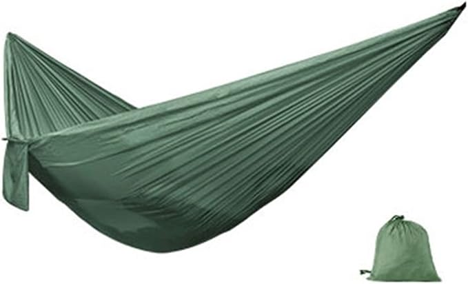 Swing Set Nylon Hammock with Tear Resistant, Portable Single Hammock, Durable, Breathable, Long Lasting, for Outdoors Swing Seat (Color : Army Green)