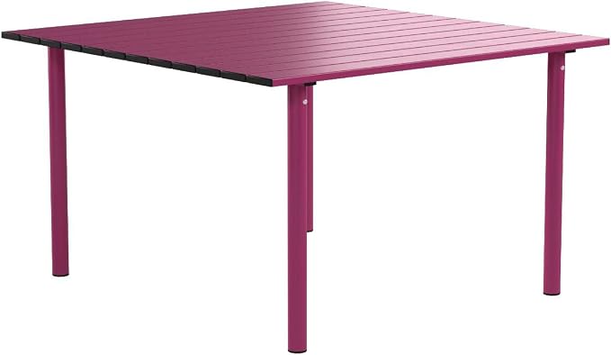 A2716F Low Aluminum Portable Table with Carrying Bag, Fuchsia