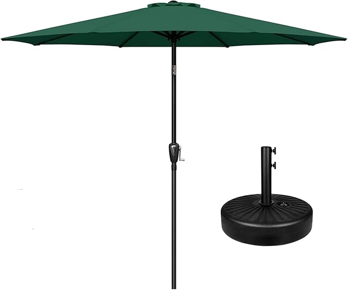 Simple Deluxe Patio Umbrella Outdoor, UV Protection Sunshade with Push Button Tilt/Crank and 8 Sturdy Ribs, for Table Garden Lawn Beach Pool