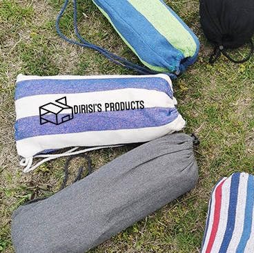 Brazilian Double Hammock (Max 450lb)- 2 Person Soft Canvas Cotton Fabric Hammock with Tree Strap-Portable Hammock with Traval Bag for Patio Porch Garden Backyard,Outdoor/Indoor - Blue/White