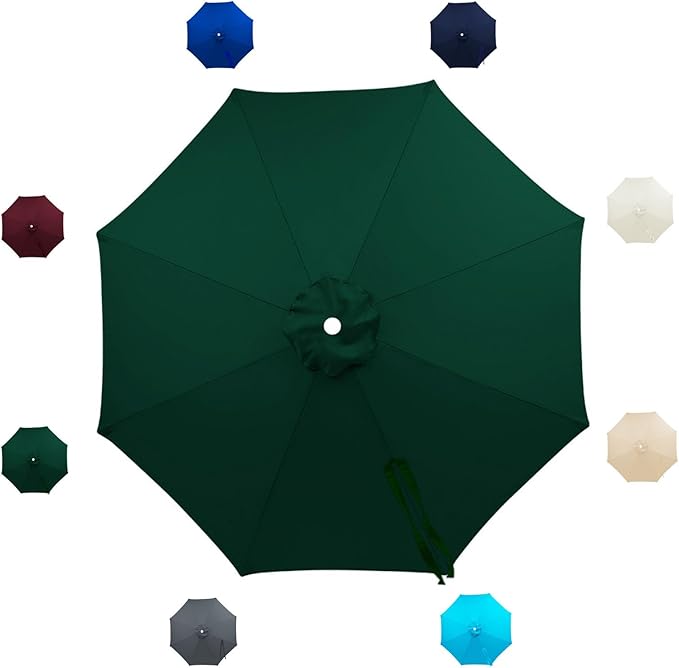 Patio Umbrella Replacement Canopy 6/8 Ribs,7.5ft/9ft/10ft Outdoor Umbrella Replacements,Market Umbrella Top,Outdoor Table Umbrella Canopy For Backyard Garden Courtyard Pool