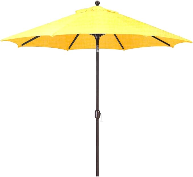 Galtech Weather Resistant Octagon Patio Umbrella with Fade Proof Sunbrella Fabric (7.5-FT Antique Bronze Frame Sunbrella: Buttercup)