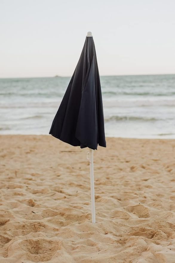 PICNIC TIME NCAA Michigan Wolverines Outdoor Canopy Sunshade Beach Umbrella 5.5' - Small Patio Umbrella - Beach Chair Umbrella