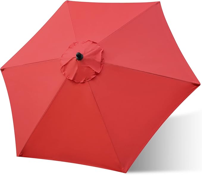 Sunnyglade 7.5ft Patio Umbrella Replacement Canopy Market Umbrella Top Outdoor Umbrella Canopy with 6 Ribs