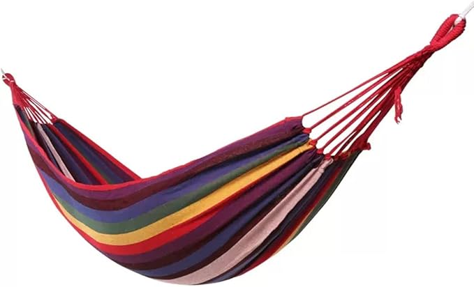 Outdoor Hammock Anti-Rollover Travel Camping Portable Hammock Hanging Chair Outdoor Portable Camping Travel Equipment (Color : Red, Size : 200 * 100cm)