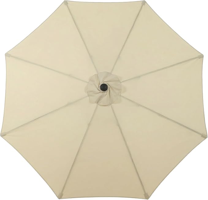 BPS Patio Umbrella Replacement Canopy for 9 ft 8 Ribs Table Umbrella, Outdoor Umbrella Replacement for Market Parasol, Canopy Only