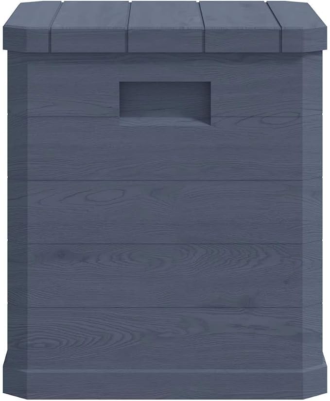 Stylish Anthracite Patio Storage Box with Wooden Texture Design for Cushions, Pillows, Blankets, and Tools, Ideal for Indoor and Outdoor Use