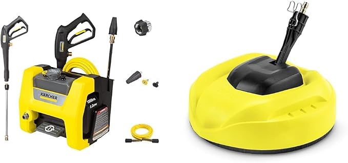 Kärcher K1800PS Cube 1800 PSI TruPressure Electric Pressure Washer & - Universal Surface Cleaner 11" Attachment - for Electric Power Pressure Washers - 2000 PSI - Quick-Connect