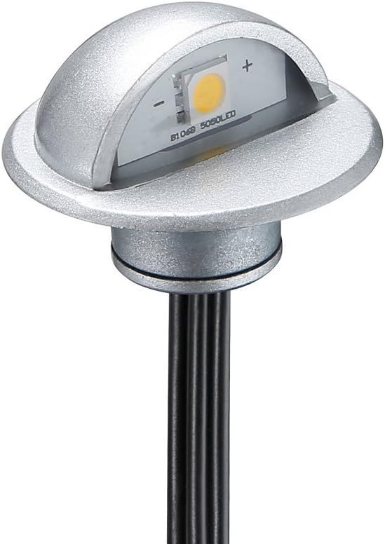 FVTLED Pack of 20 Low Voltage LED Deck Light Kit Φ1.38 Waterproof Outdoor Step Stairs Garden Yard Patio Landscape Decor Lighting Warm White Lamp