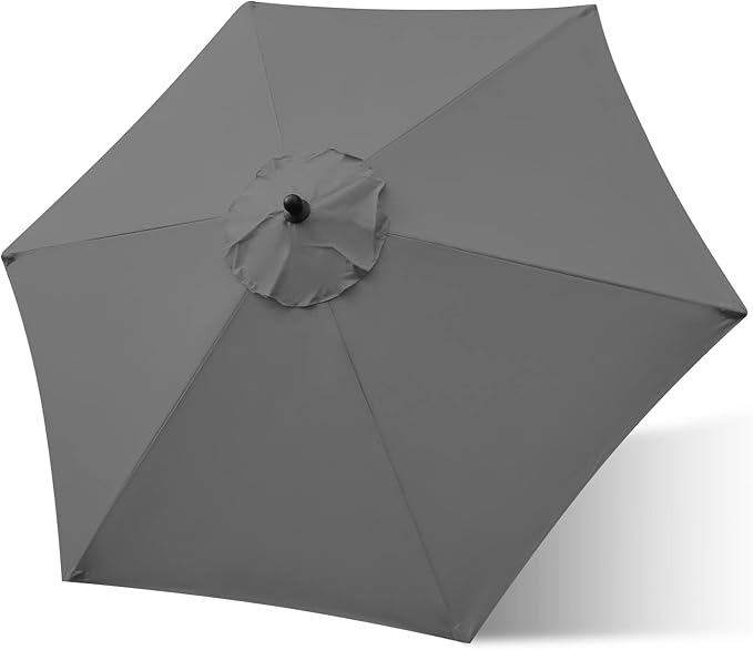 Sunnyglade 7.5ft Patio Umbrella Replacement Canopy Market Umbrella Top Outdoor Umbrella Canopy with 6 Ribs
