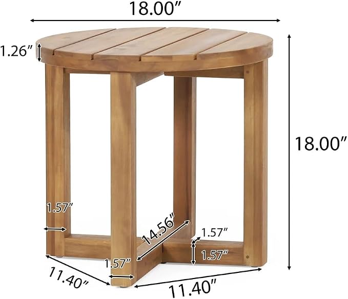 Christopher Knight Home Maze 3-Piece Acacia Wood Patio Furniture Set, Outdoor Conversation Club Chair Set with Coffee Table, Patio Chat Set for Backyard Balcony, Teak+Beige