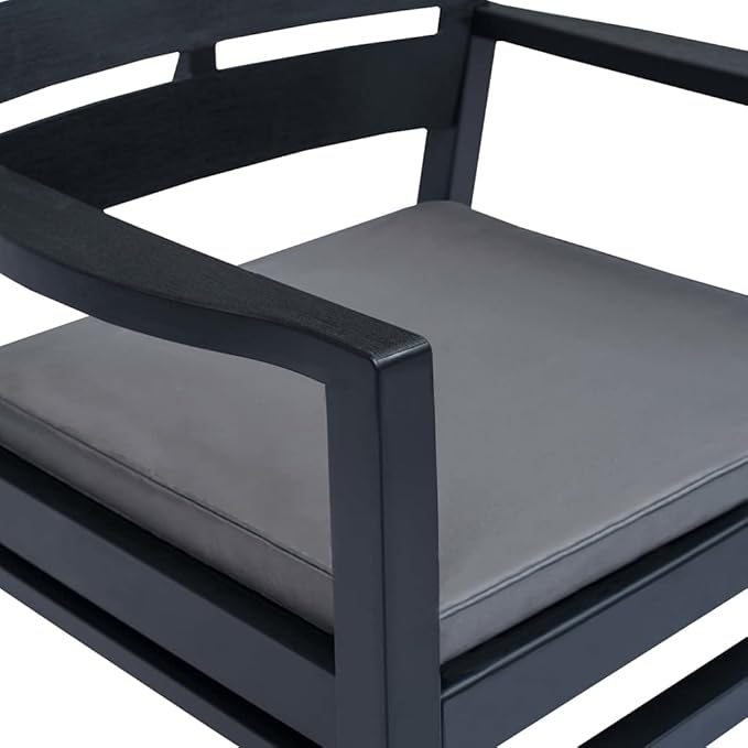 Patio Lounge Set with Cushions,Outdoor Tables and Chairs,Outdoor Furniture Sets,Patio Conversation Sets,for Garden,Deck,Backyard,3 Piece Plastic Anthracite