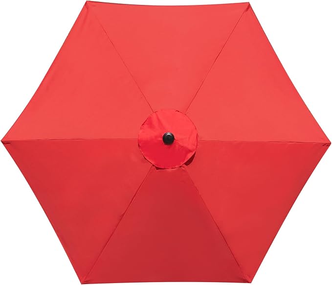 9 Feet Patio Umbrella Replacement Canopy for 6 Ribs, Market Umbrella Top, Yard Table Umbrella Top Cover,Universal Strong and Thick Umbrella Canopy,Canopy Only