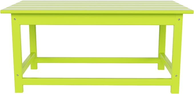 HDPE Laguna Outdoor Poly Adirondack Coffee Table, Lime