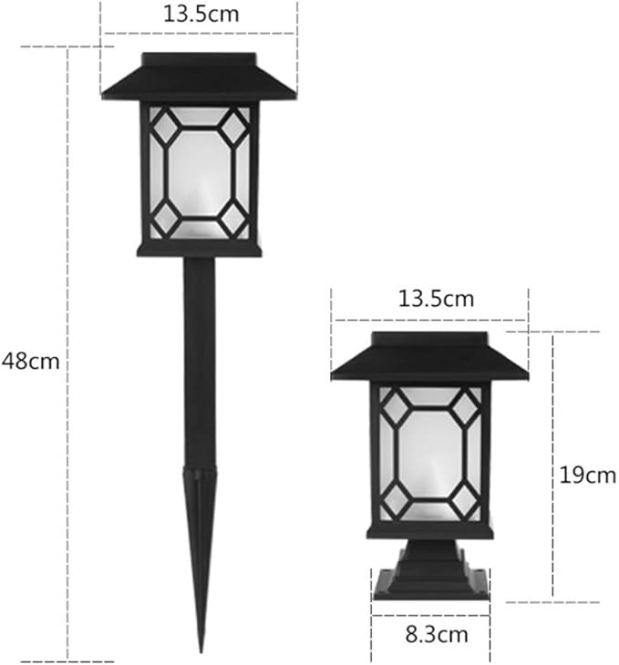 Uonlytech 2pcs Solar Garden Lights Elegant Outdoor Lawn Lamps for Pathway Driveway Full Solar Powered Landscape Pillar Light for Pool and Garden Decor White