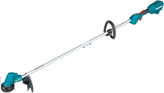Makita XRU23Z 18V LXT® Lithium-Ion Brushless Cordless 13" String Trimmer, Tool Only & T-03377 Round Trimmer Line, 0.080”, Green, 1,200’, 3 lbs.