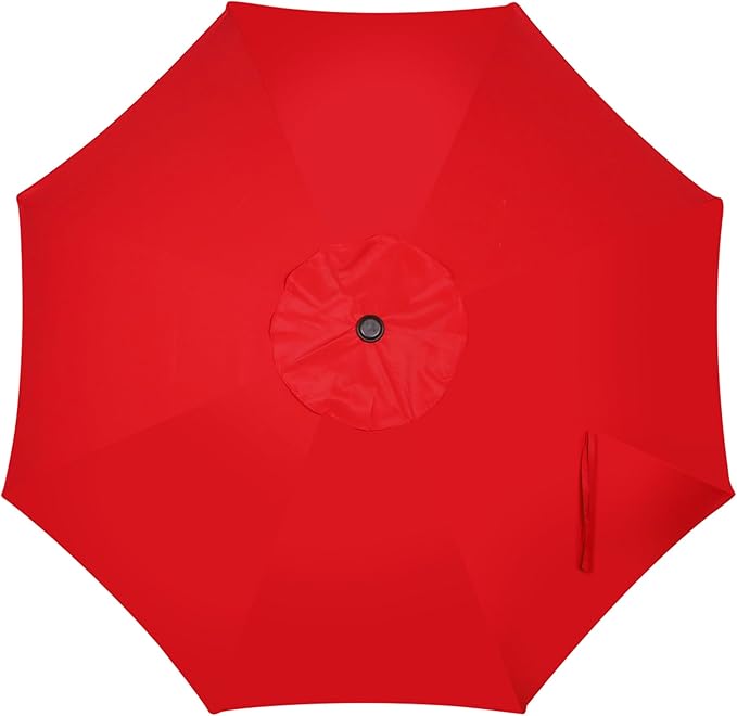 Blissun 9' Outdoor Patio Umbrella, Outdoor Table Umbrella, Yard Umbrella, Market Umbrella with 8 Sturdy Ribs, Push Button Tilt and Crank