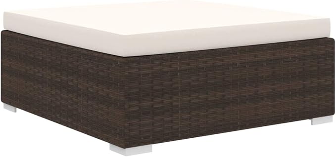 Patio Lounge Set with Cushions,Outdoor Furniture,Outdoor Furniture Sets,Patio Conversation Sets,for Garden,Deck,Backyard,8 Piece Poly Rattan Brown
