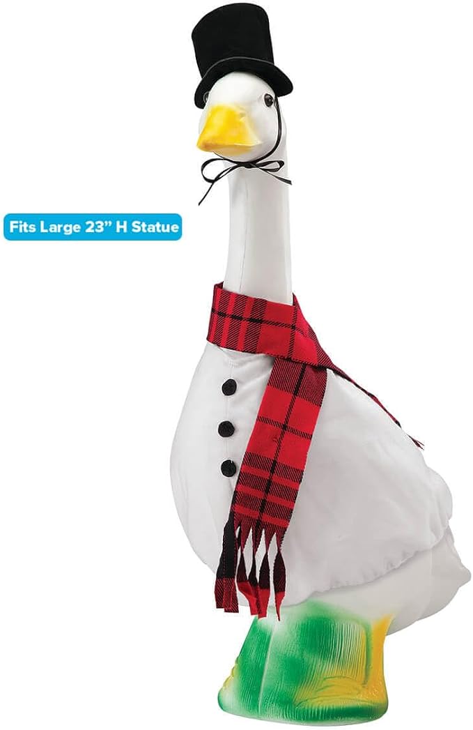 Gaggleville Snowman Goose Outfit, Fits Large 23" H Statue, by Fox Valley | Traders