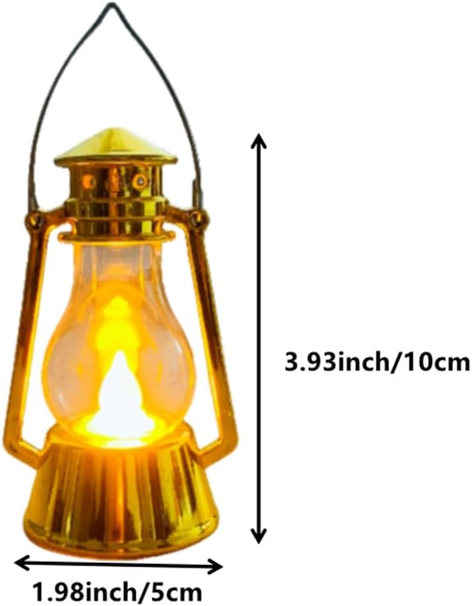 12 Pack Mini Lantern for Little Cowboy Centerpieces Tables Ideas Western Party Favor Decorations Wedding Decor Camping with 4inch Flickering LED Candle, Vintage Table Toppers Decorative