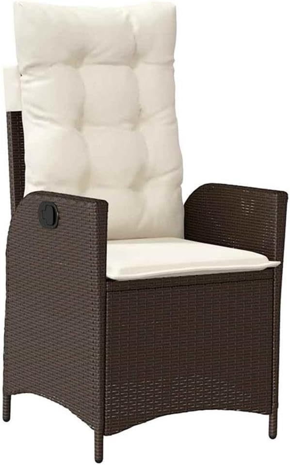 Afuera Living 5 Piece Poly Rattan Patio Dining Set, Black Finish with Cushions, Glass Tabletop, Steel Frame, Weather-Resistant Outdoor Furniture for Backyard, Porch, or Garden Dining, Seating for 4