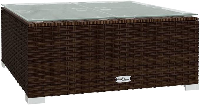 Patio Lounge Set with Cushions,Outdoor Table and Chairs Set,Terrace Conversation Set Furniture,Outdoor Furniture,for Garden,Backyard,7 Piece Poly Rattan Brown