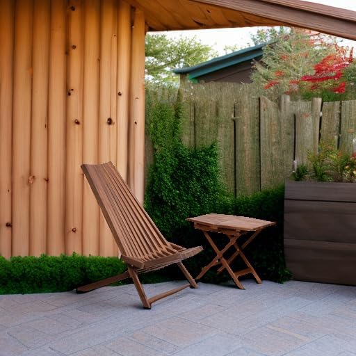 CleverMade Tamarack Folding Table - Outdoor Patio Furniture Accessory for Home Entertaining in the Patio, Backyard, and Deck, Cinnamon, Small
