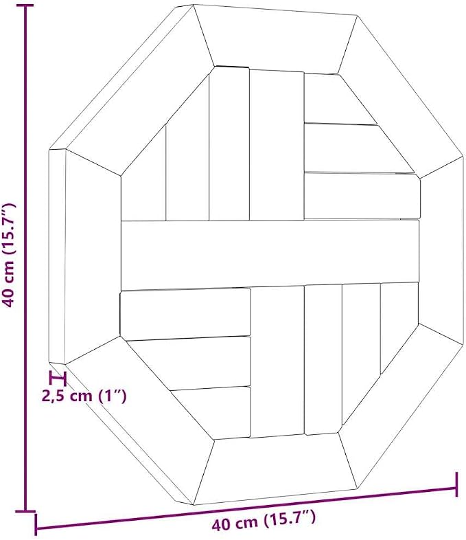 Octagonal-Shape Table Top Solid Teak Wood, Replacement Table Top, Wooden Desk Top for Outdoor, Home Use, -587