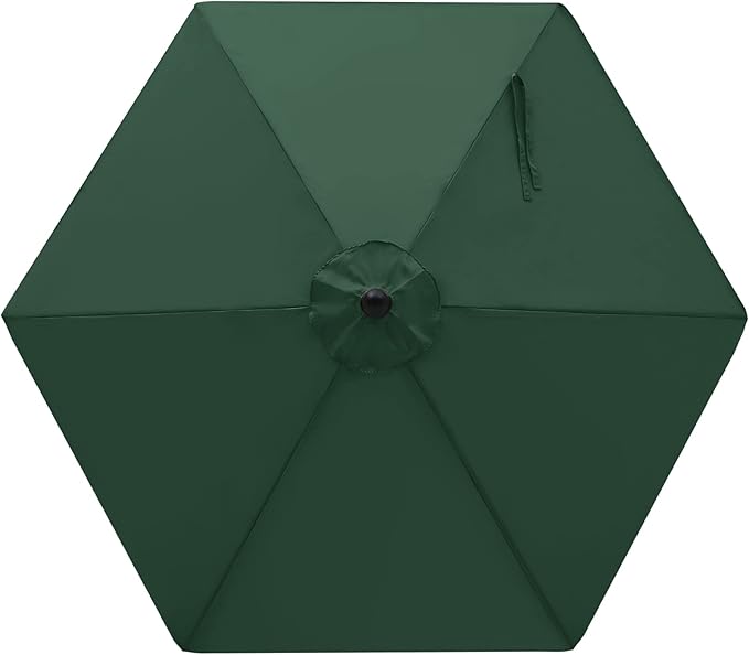 MASTERCANOPY Patio Umbrella 7.5 ft Replacement Canopy for 6 Ribs-Forset Green Canopy Only