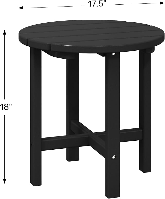WestinTrends Dylan Adirondack Round Outdoor Side Table, Lime