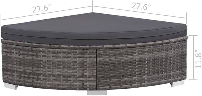 Patio Lounge Set with Cushions,Outdoor Tables and Chairs,Outdoor Furniture Sets,Patio Conversation Sets,for Garden,Deck,Backyard,6 Piece Poly Rattan Gray