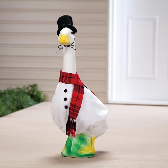 Gaggleville Snowman Goose Outfit, Fits Large 23" H Statue, by Fox Valley | Traders