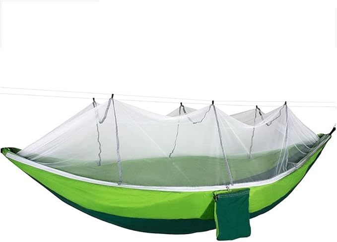 Camping Hammock, Camping Hammock with Mosquito Net - Ultra Lightweight & Durable Outdoor Travel Hammock for Camping Hiking Backpacking(Green)
